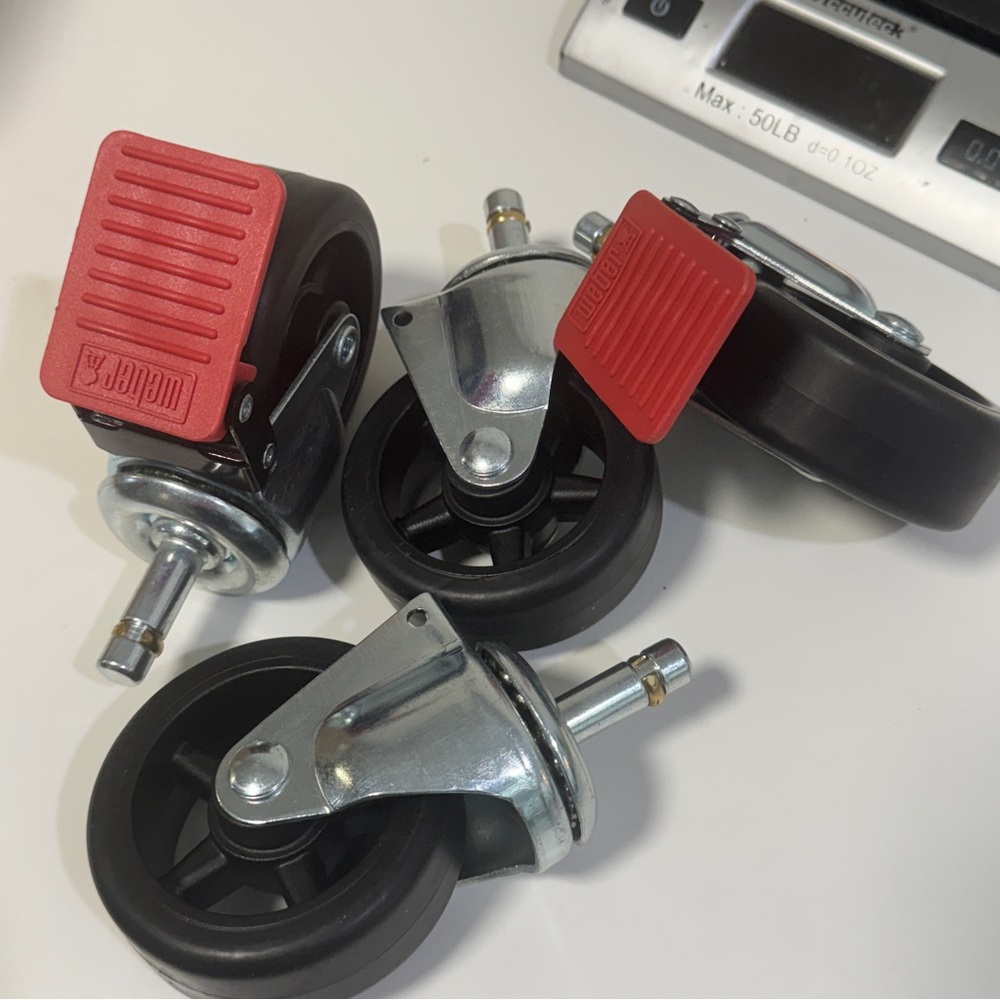 Grill Caster Wheels casters w/ Brake for Weber Genesis 400 Series Replacement